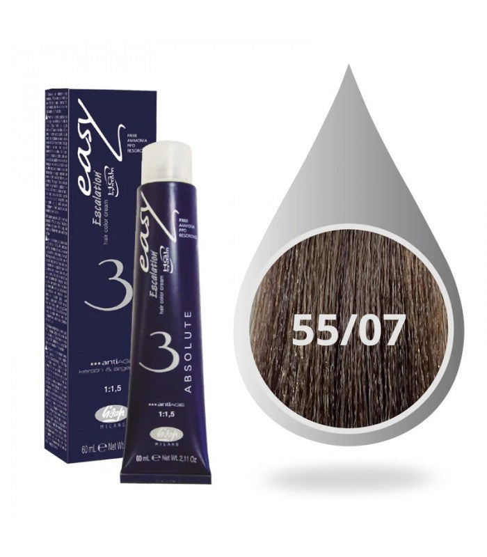 Lisap Milano Easy Absolute 3 Color - 55/07 Chestnut كستنائي