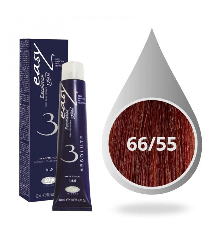 Lisap Milano Easy Absolute 3 Color - 66/55 Deep red أحمر لامع