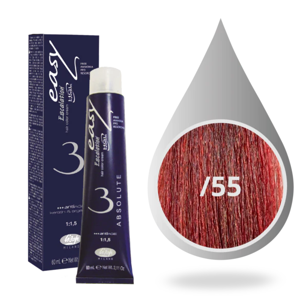 Lisap Milano Easy Absolute 3 Color Mix  - 77/55 Red أحمر