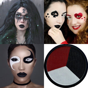 Face / body paint 3 con (red, black ,white)