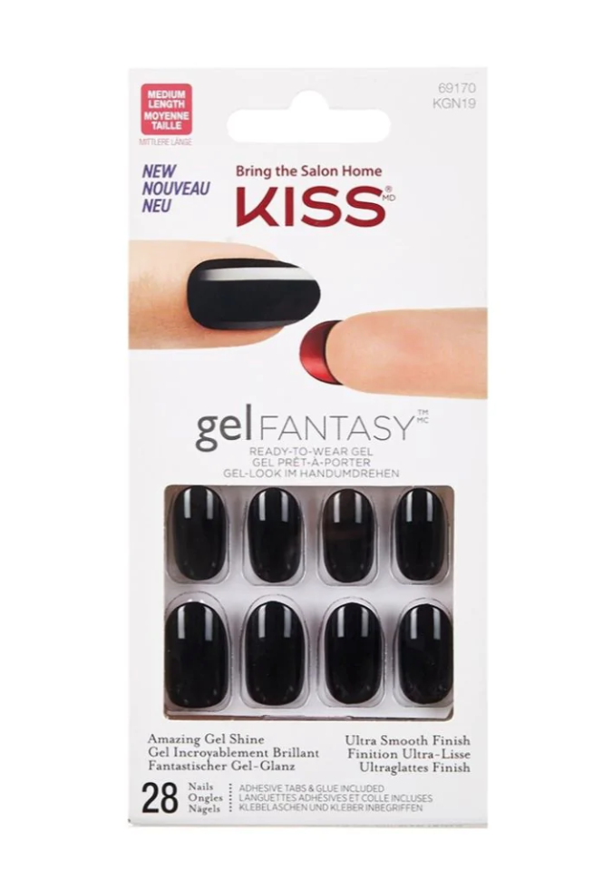 Kiss gel fantasy KGN19 Black 28 pcs