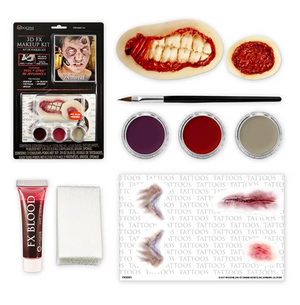 Woochie Zombie 3D FX Makeup Kit (Peel & Stick)