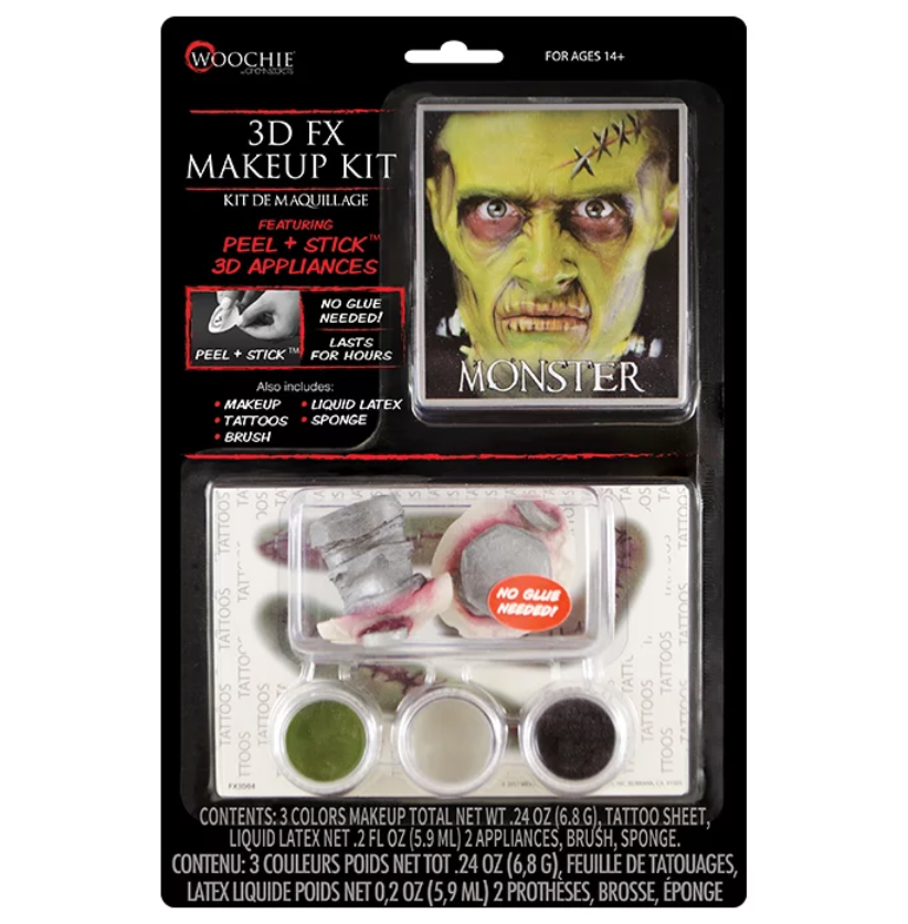 Woochie Monster 3D FX Makeup Kit (Peel & Stick)