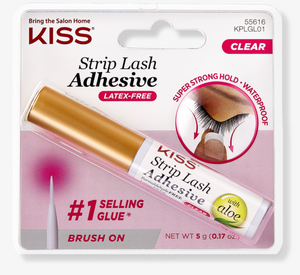 Kiss strip lash adhesive / glue clear white - with aloe vera - brush on 5 g