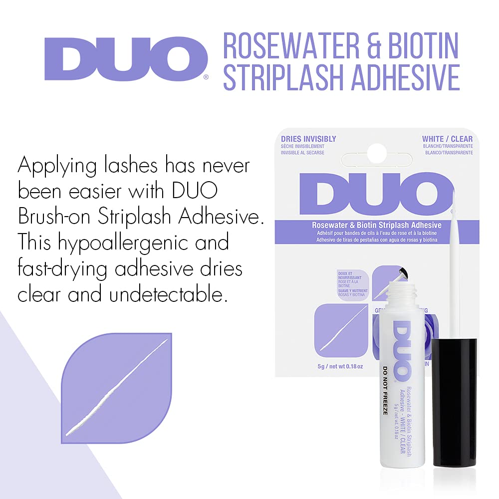 DUO® ROSEWATER & BIOTIN STRIPLASH ADHESIVE / GLUE , CLEAR, 5 G