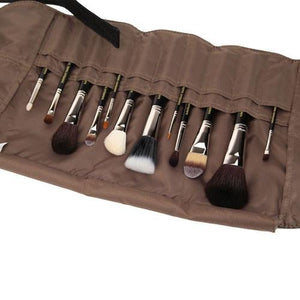 Bdellium Tools Professional Makeup Brush Maestro Series - Complete 12pc. Brush Set with Roll-Up Pouch