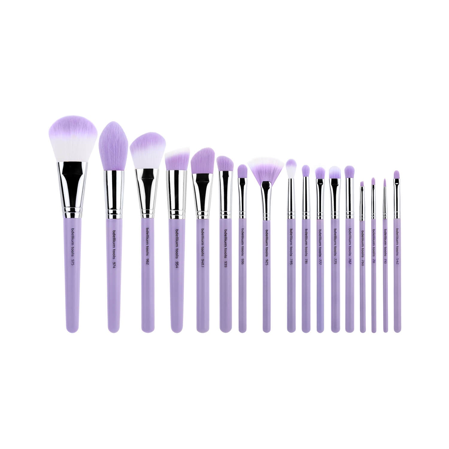 bdellium Tools - PURPLE BAMBU - PRECISION 17PC. BRUSH SET WITH ROLL-UP POUCH