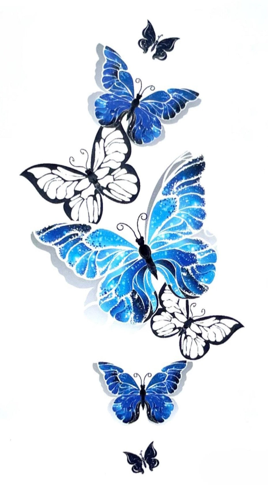 Temporary Body Tattoo - Butterfly 01 ( Glow in the dark)