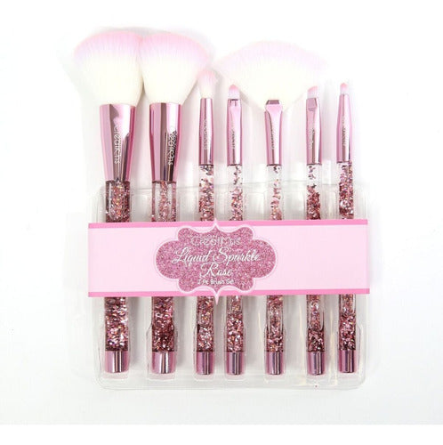 Beauty Creations - Rose Liquid Sparkle 7pc Brush Set