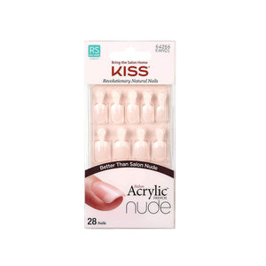 Kiss Salon Acrylic Nude French Nails, 28 Nails, KAN01