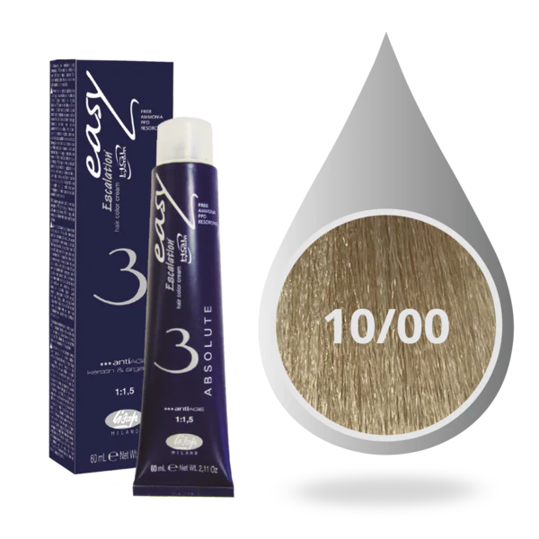 Lisap Milano Easy Absolute 3 Color - 10/00 Deep Platinum Blonde أشقر بلاتيني عميق