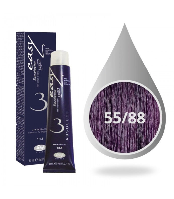 Lisap Milano Easy Absolute 3 Color - 55/88 Deep Intense Violet Light بنفسجي غامق مخملي