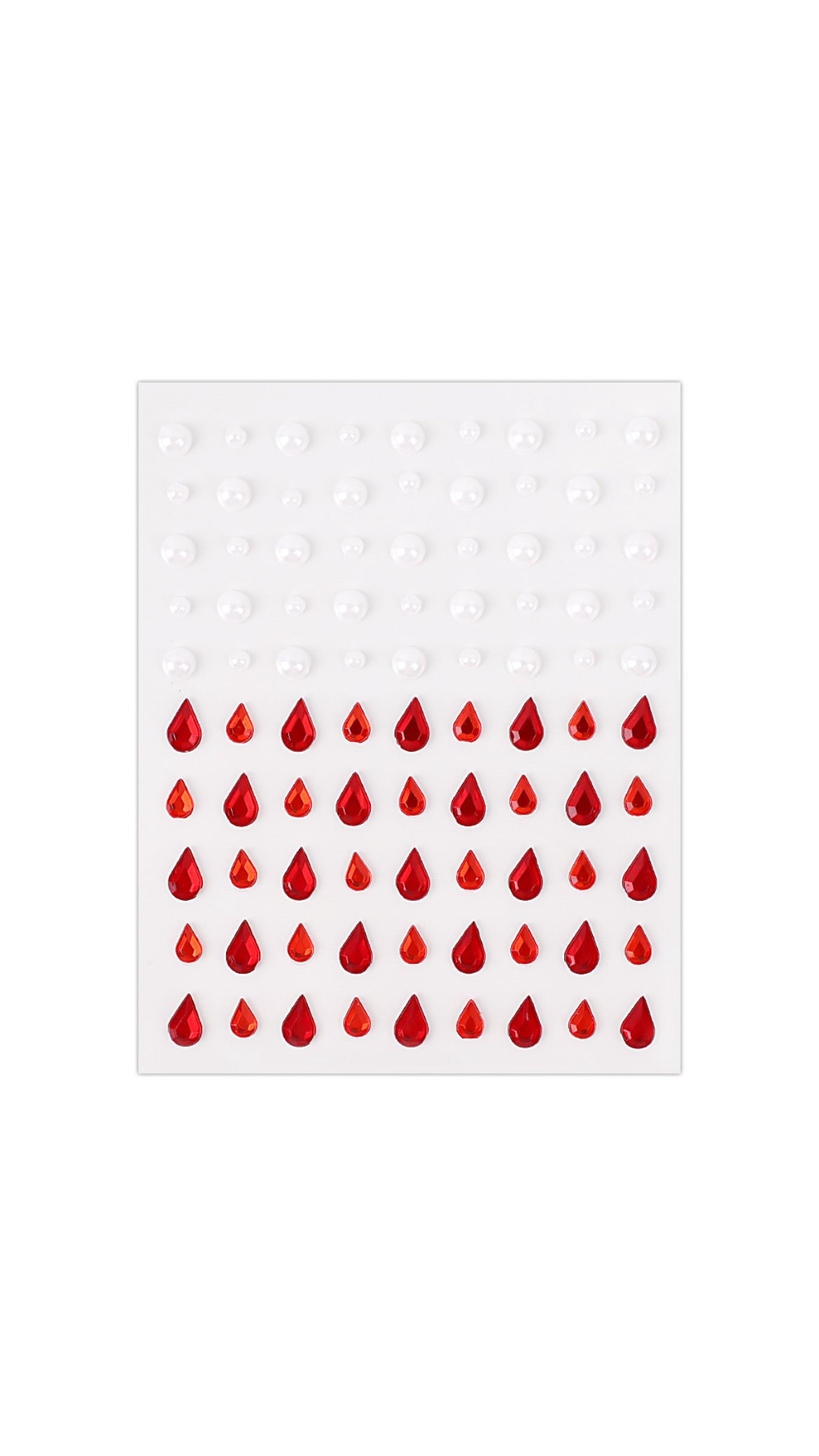 Blood drop & pearl body jewel