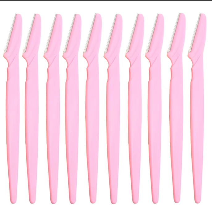 Eyebrow Razor / Blade 10 pcs Pink
