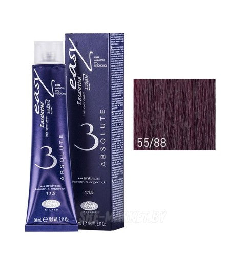 Lisap Milano Easy Absolute 3 Color - 55/88 Deep Intense Violet Light بنفسجي غامق مخملي