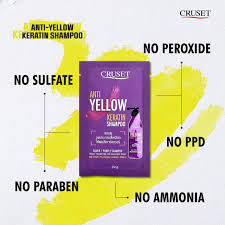 Cruset Anti Yellow Keratin Shampoo pack