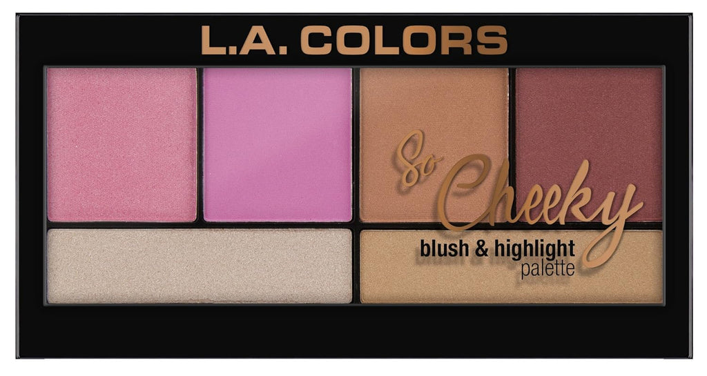 LA Colors - So Cheeky Blush and Highlight Palette - C 30461 Pink and Playful
