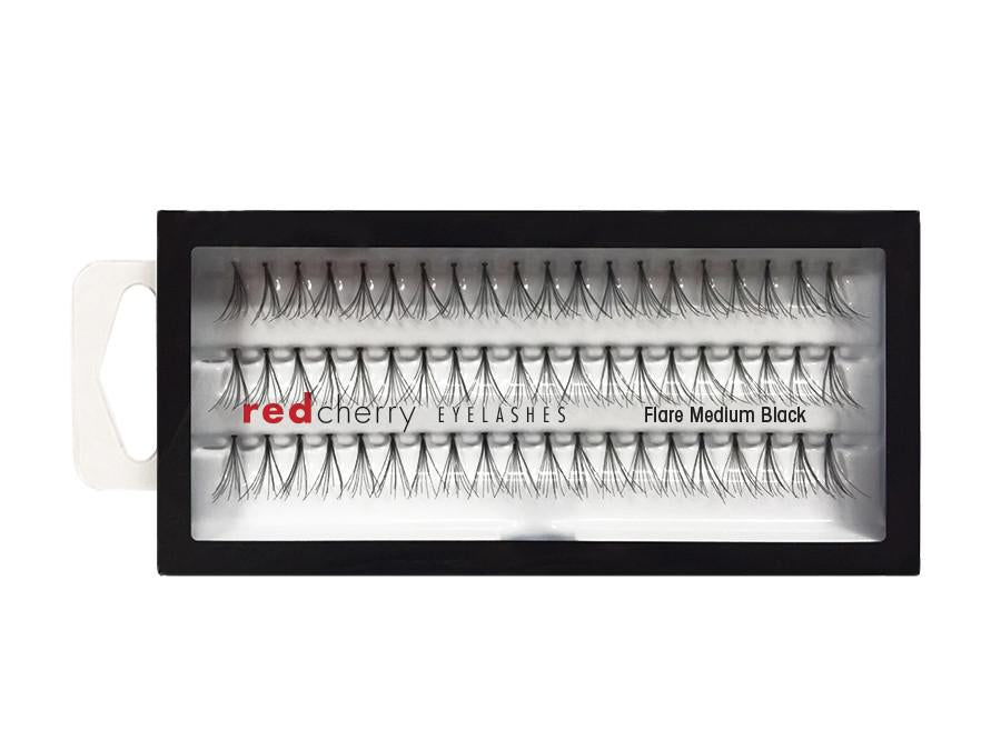 Red Cherry lashes individuals - Flare medium black