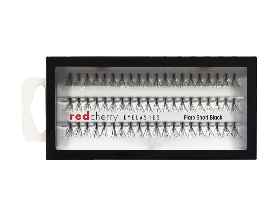 Red Cherry lashes individuals - Flare short black