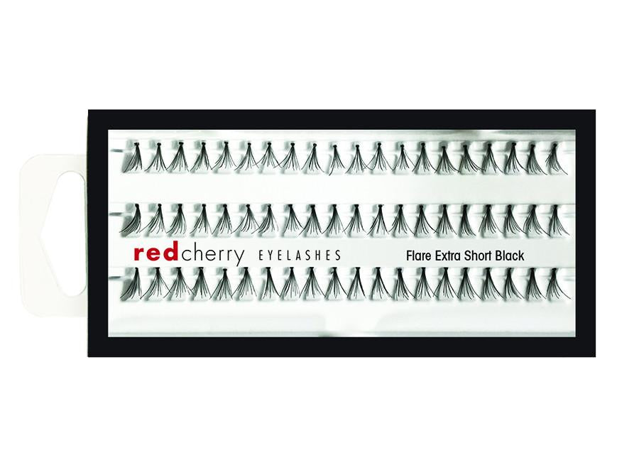 Red Cherry lashes individuals - Flare extra short black