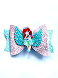 Disney princess themed hair bow clip