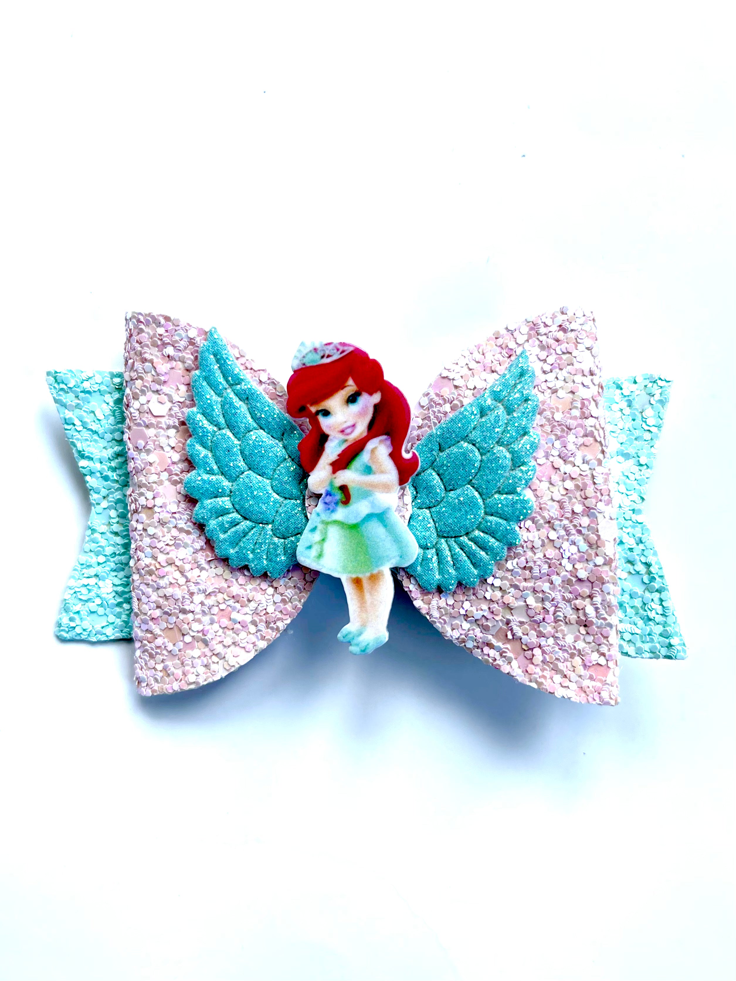 Disney princess themed hair bow clip