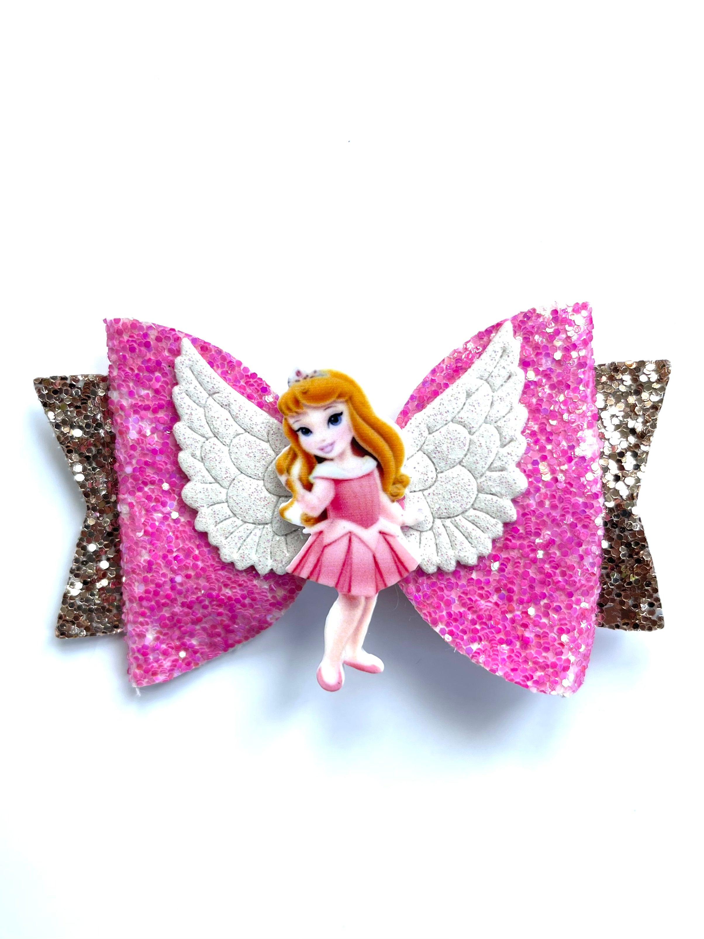Disney princess themed hair bow clip