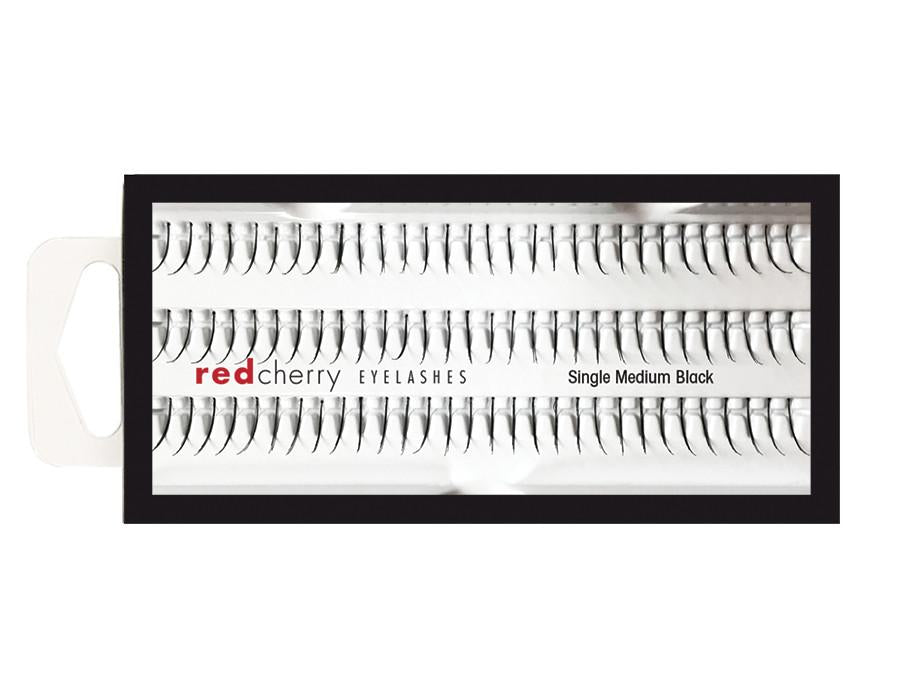 Red Cherry lashes individuals - Single medium black