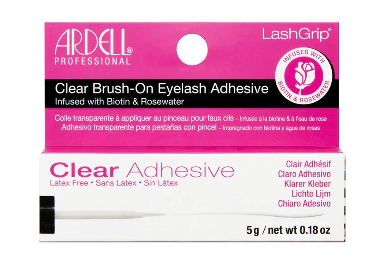 LASHGRIP® BRUSH-ON LASH ADHESIVE, INFUSED WITH BIOTIN & ROSEWATER, CLEAR, 0.18 OZ