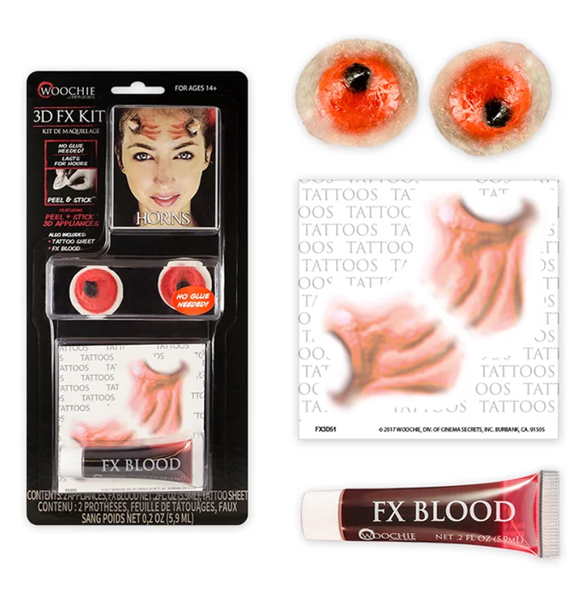 Woochie Horns 3D FX Kit (Peel & Stick)