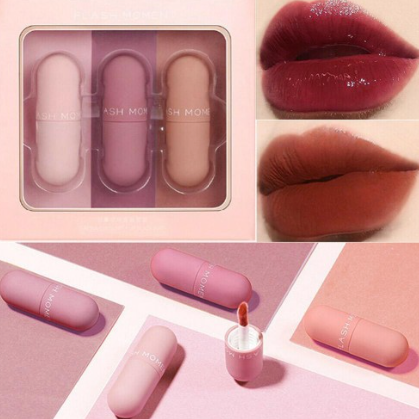 PUDAIER - Flash moment mini trio lip colors