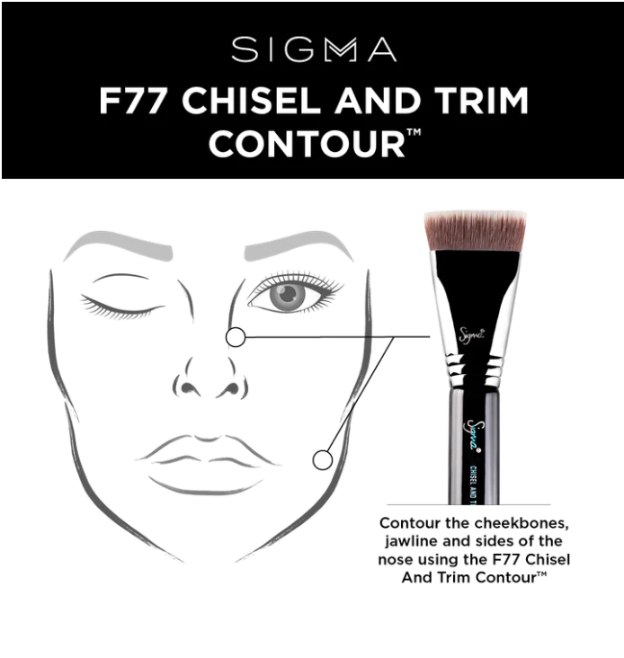 Sigma Beauty - F77 CHISEL AND TRIM CONTOUR™ BRUSH