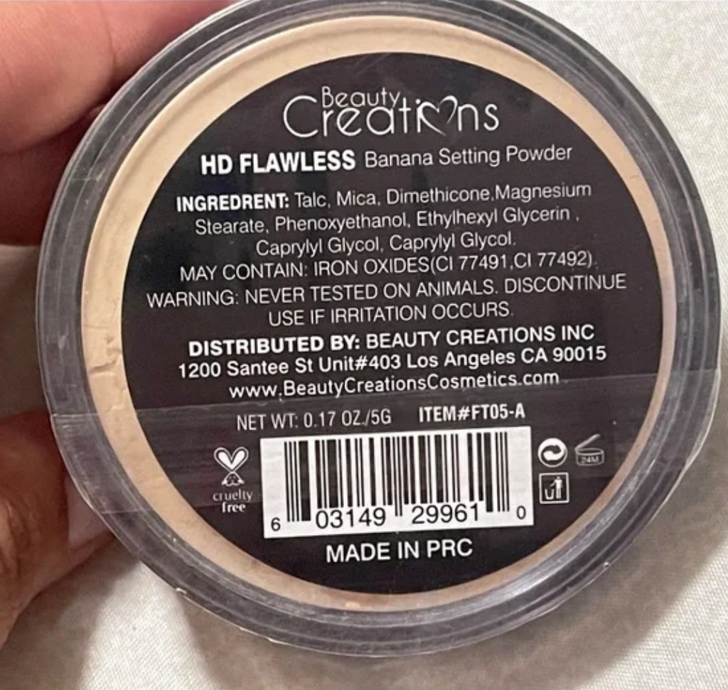 Beauty Creations - HD Banana setting powder