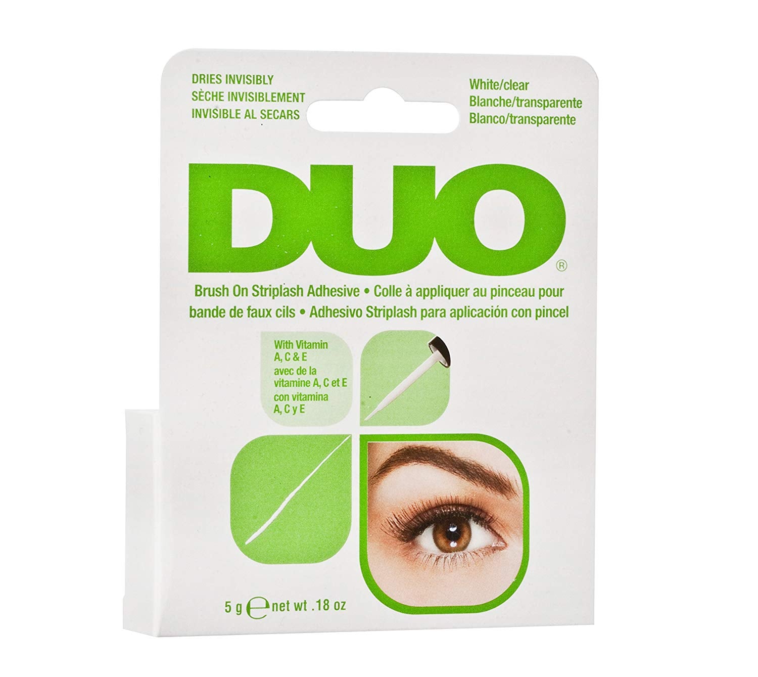 Duo lash adhesive / glue - Brush on white / clear 0.5 FL