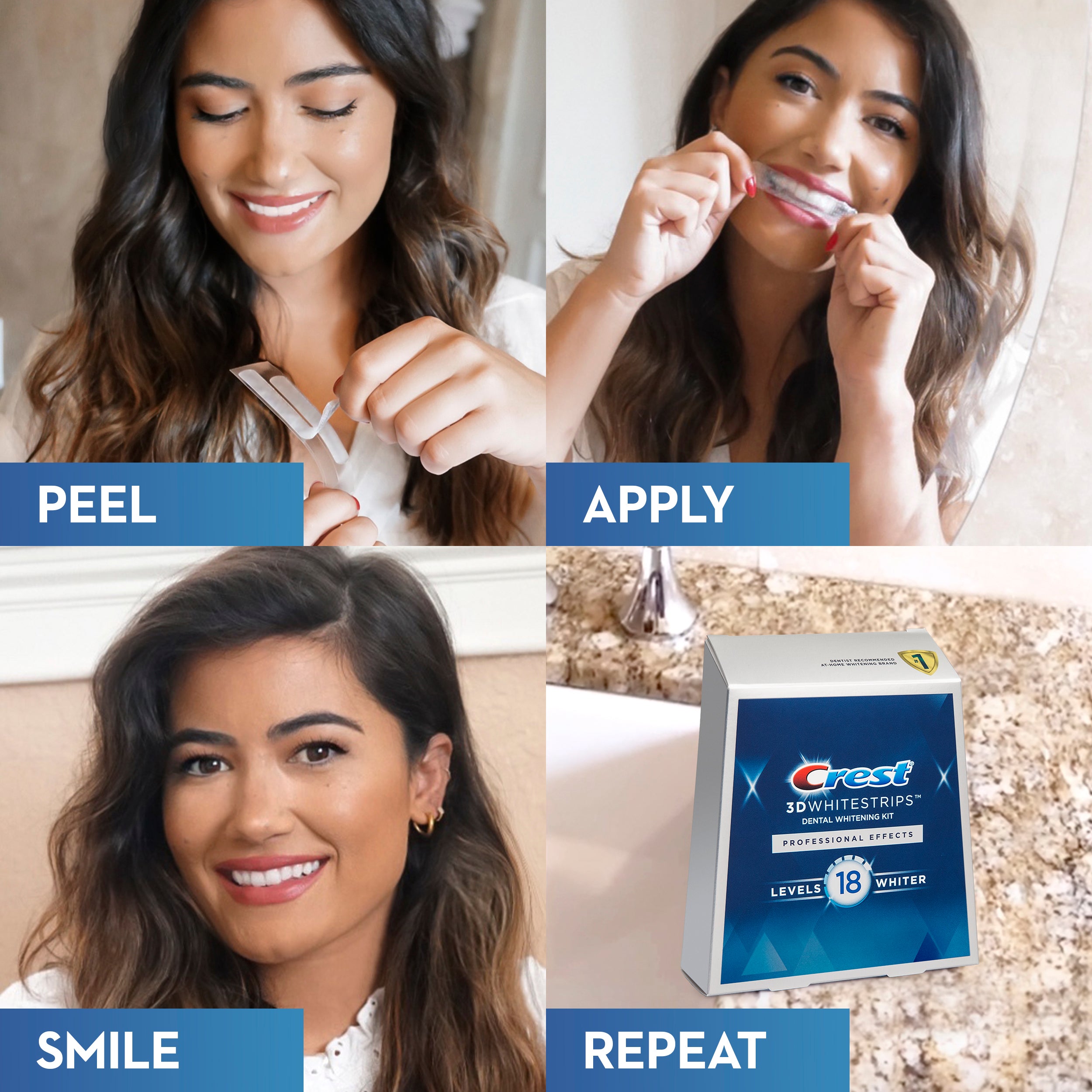 Crest professional effects whitestrips ( Bonus 2 - One hour whitening express )