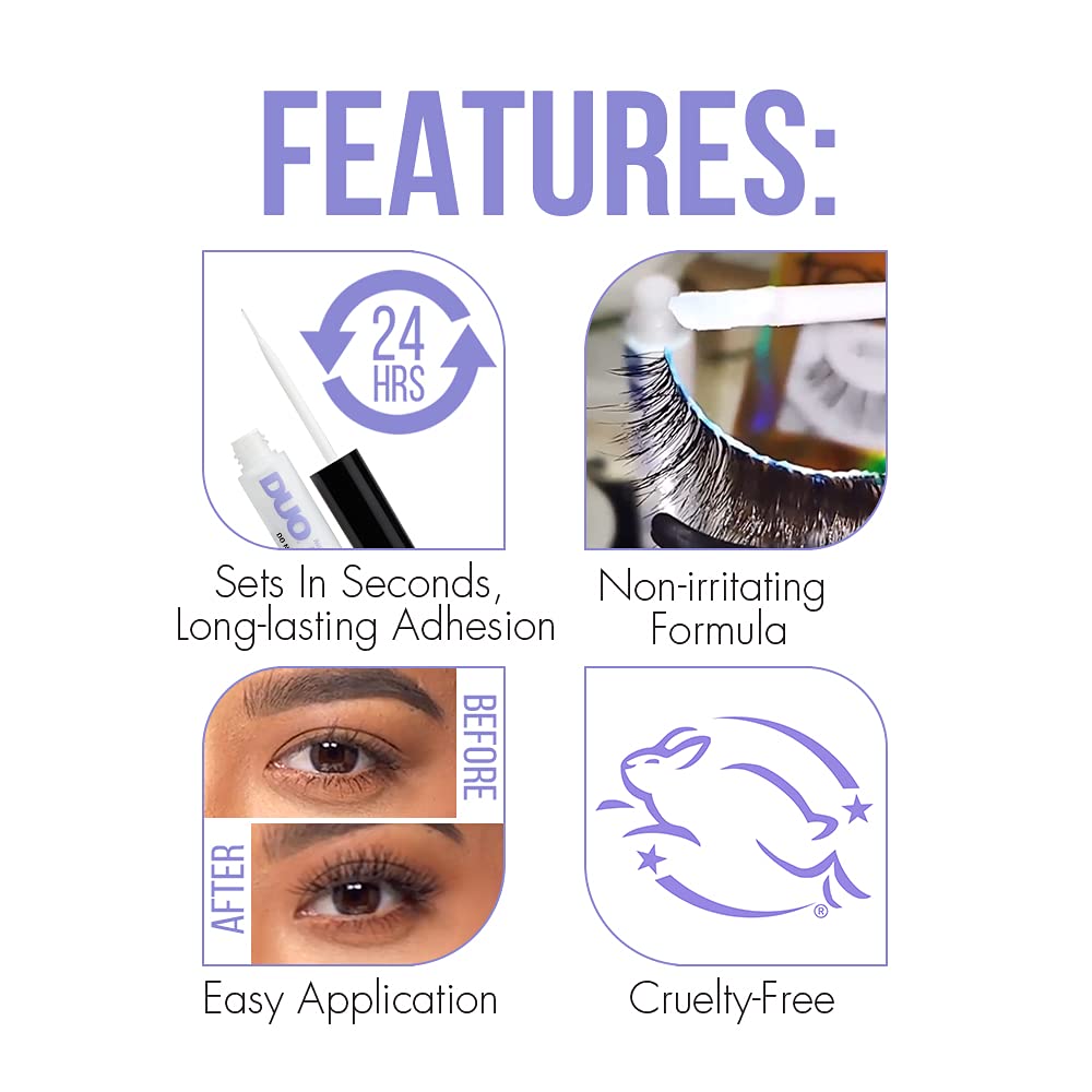 DUO® ROSEWATER & BIOTIN STRIPLASH ADHESIVE / GLUE , CLEAR, 5 G