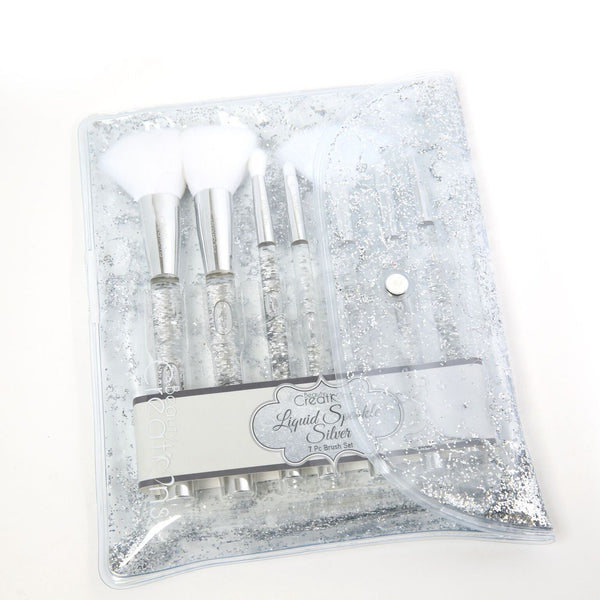 Beauty Creations - Silver Liquid Sparkle 7pc Brush Set