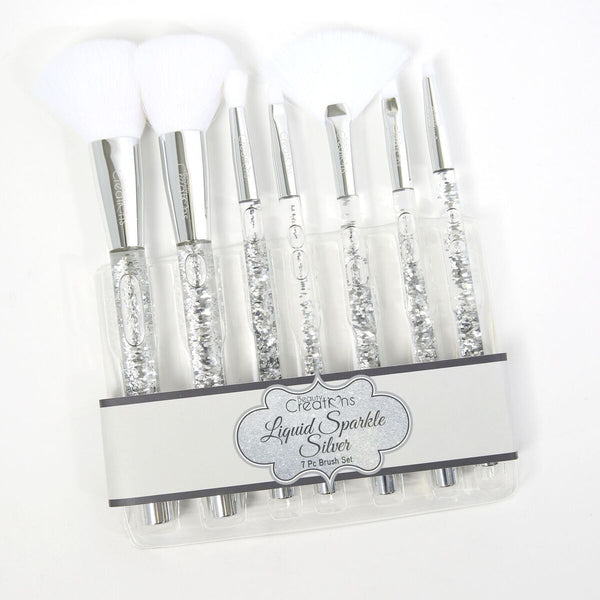 Beauty Creations - Silver Liquid Sparkle 7pc Brush Set