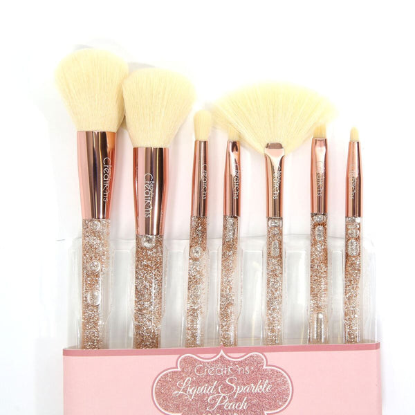 Beauty Creations - Peach Liquid Sparkle 7pc Brush Set