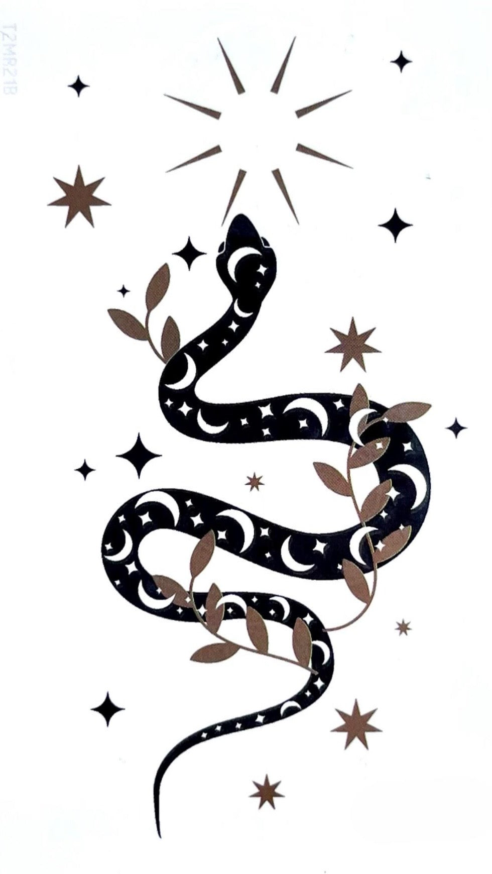 Temporary Body Tattoo - Snake 01 ( Glow in the dark)