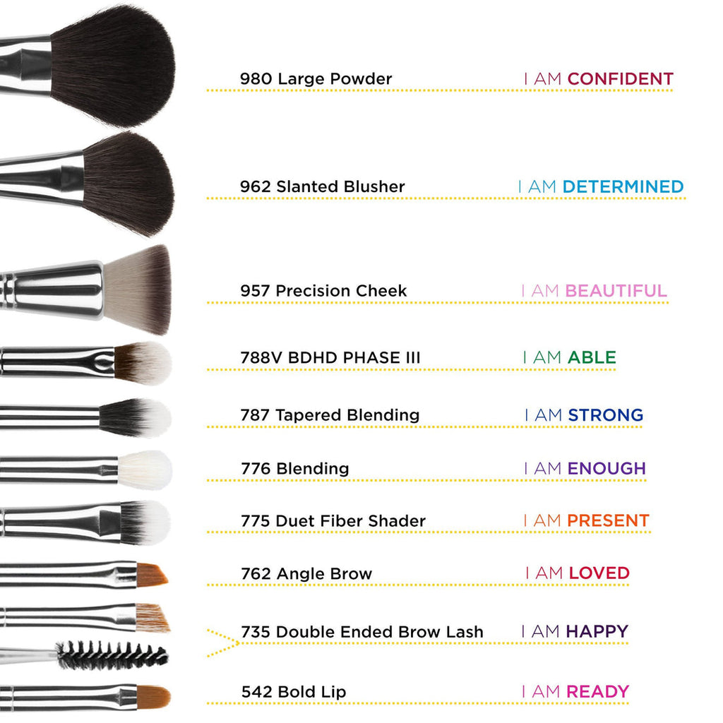 bdellium tools - STUDIO I AM FIRST 10PC. BRUSH SET WITH BRUSH HOLDER (2ND EDITION)