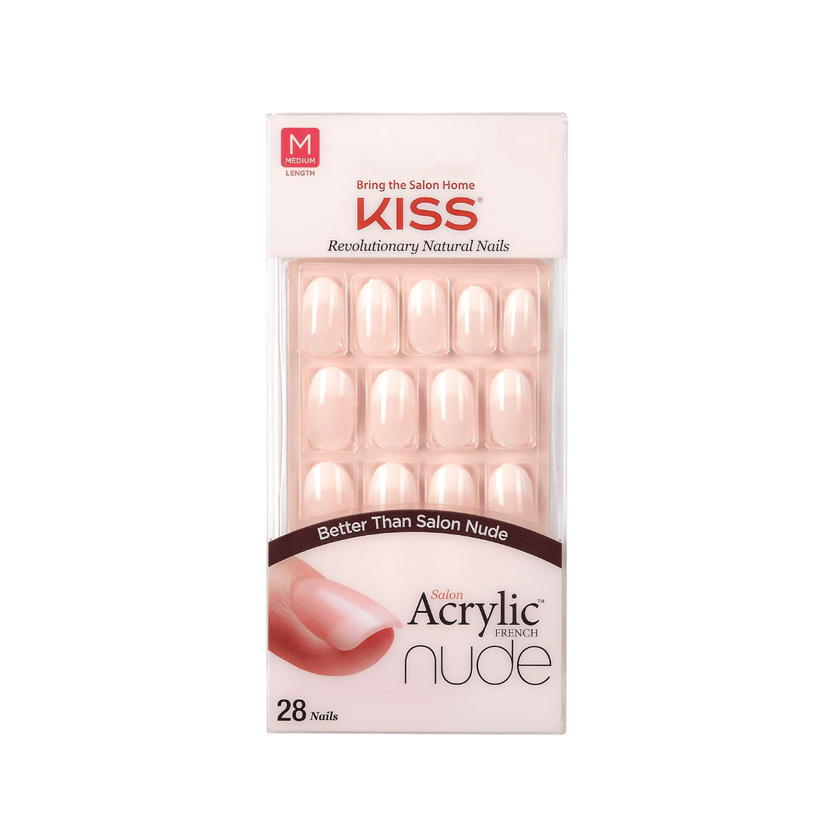 KISS Salon Acrylic French Nude Nails KAN02 28 Nalis