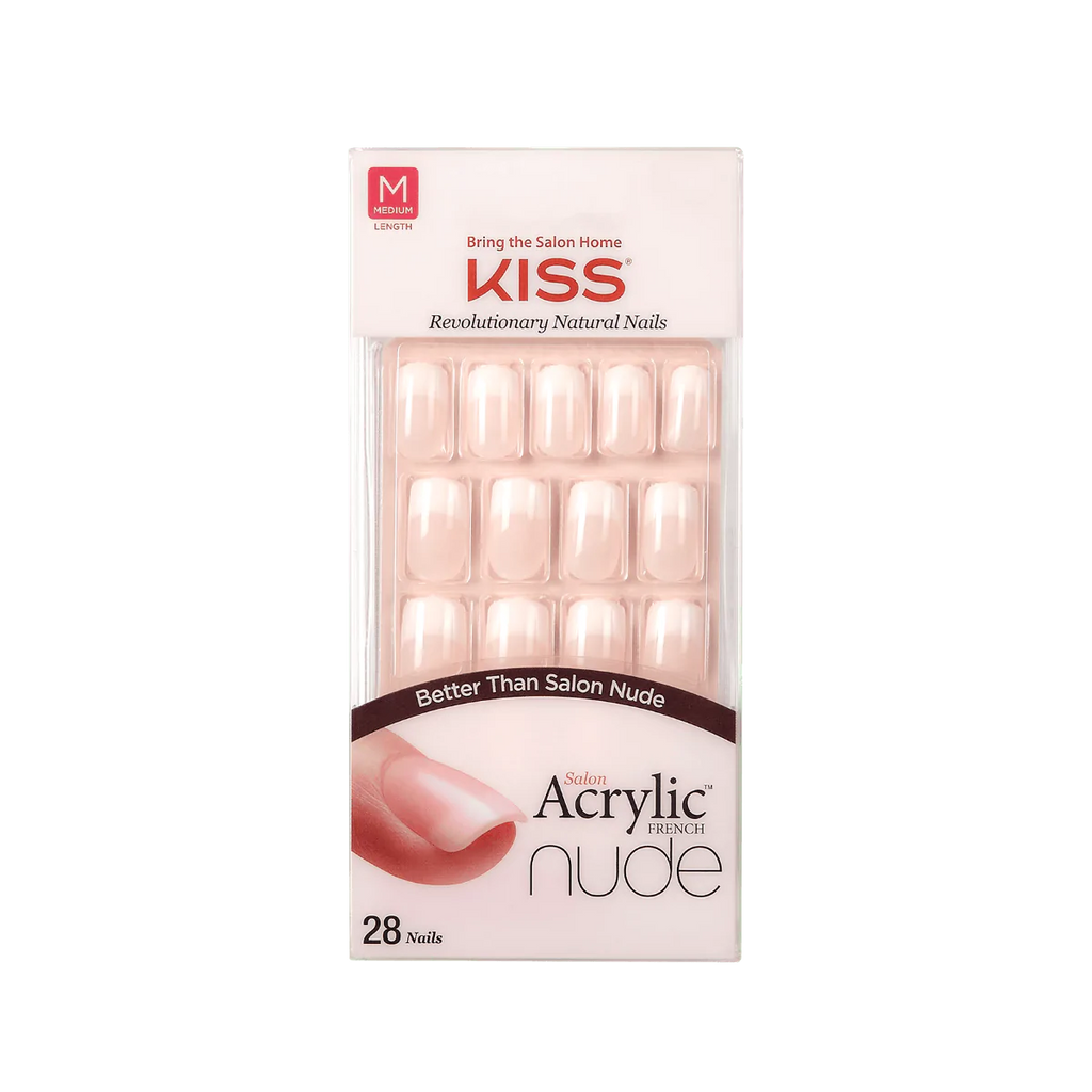 KISS Salon Acrylic French Nude Nails KAN03 28 Nalis