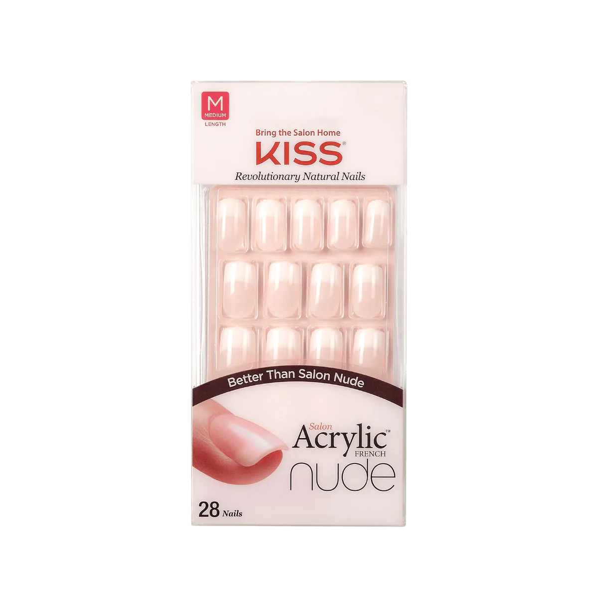 KISS Salon Acrylic French Nude Nails KAN03 28 Nalis
