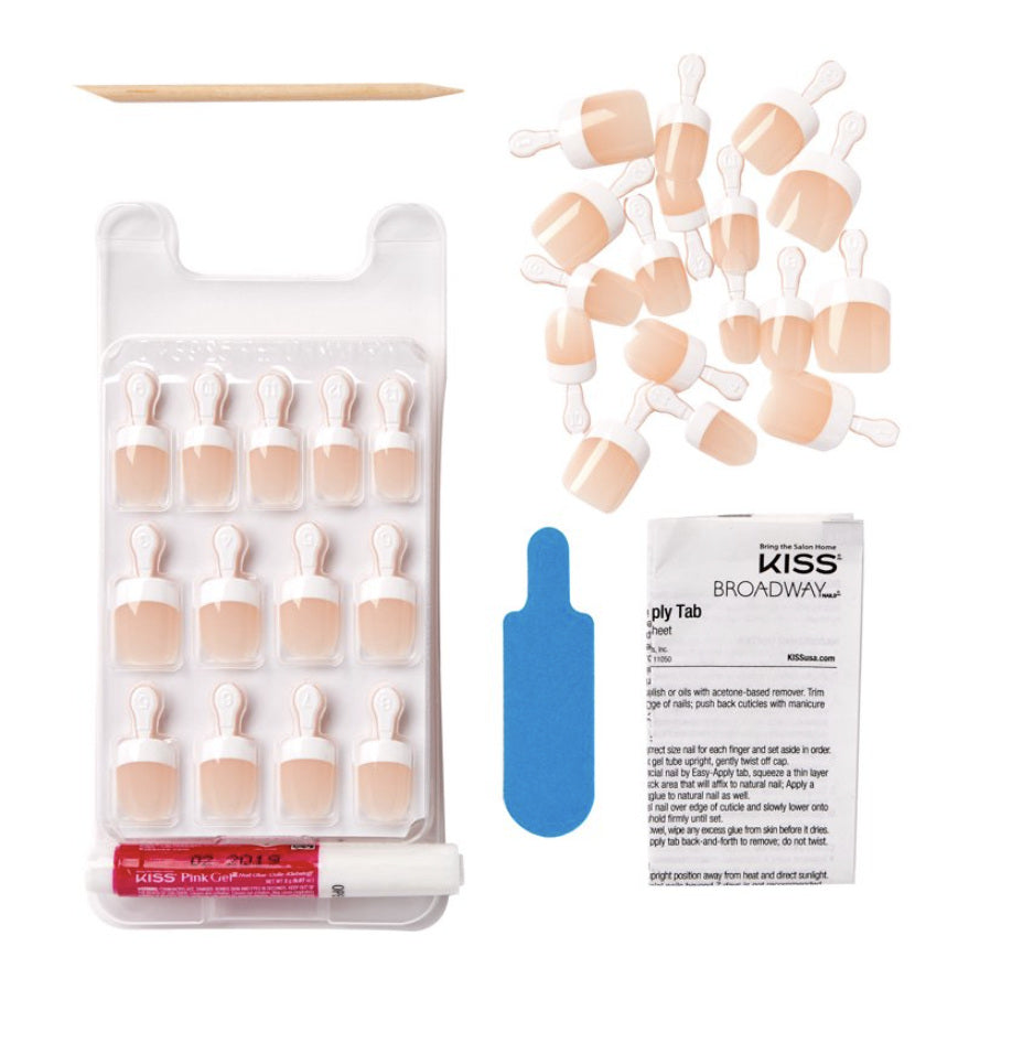 Kiss Salon Acrylic French 28 Nails (KSA11)