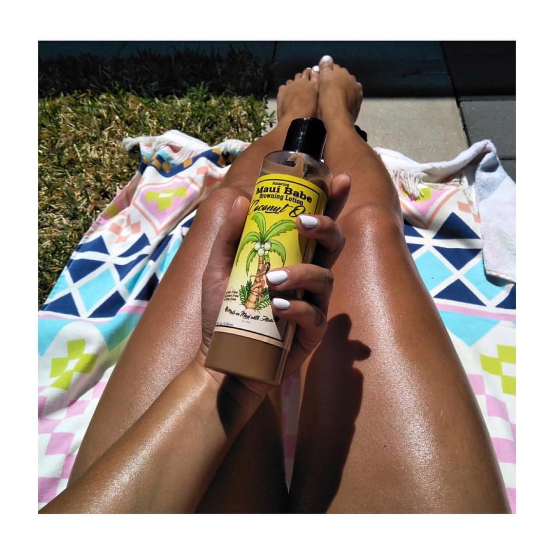 Maui babe browning tanning lotion with coconut oil - 8 oz